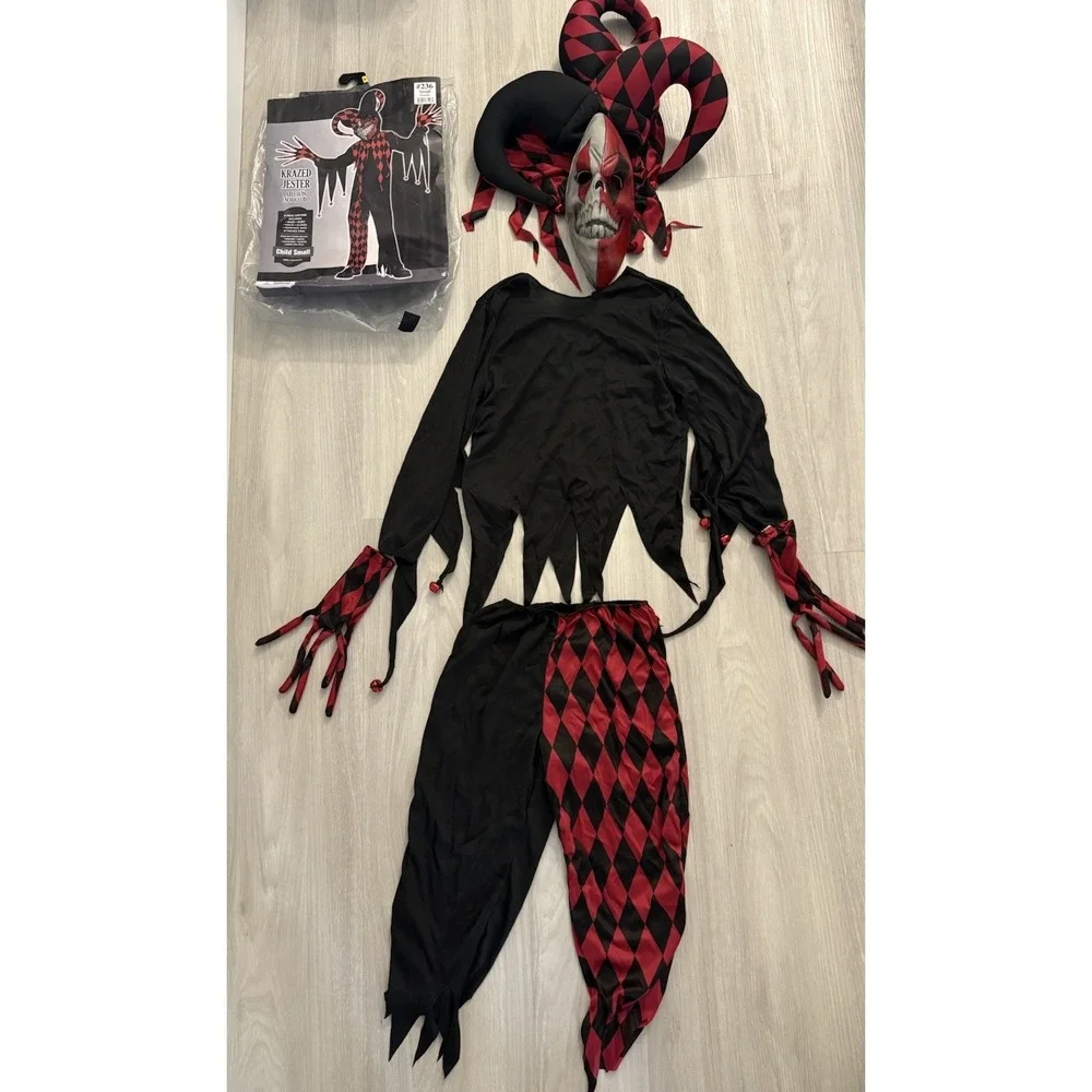 Krazed Jester Costumes Evil Jester Childs Costume Size Child Small